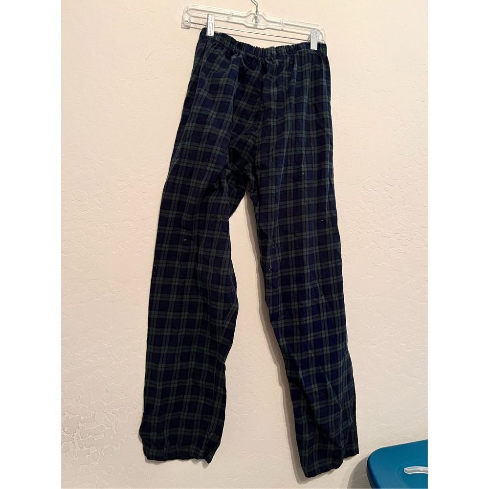 Hammacher Magee Gentleman Irish Flannel Lounge Pajama Men Pant green plaid, size